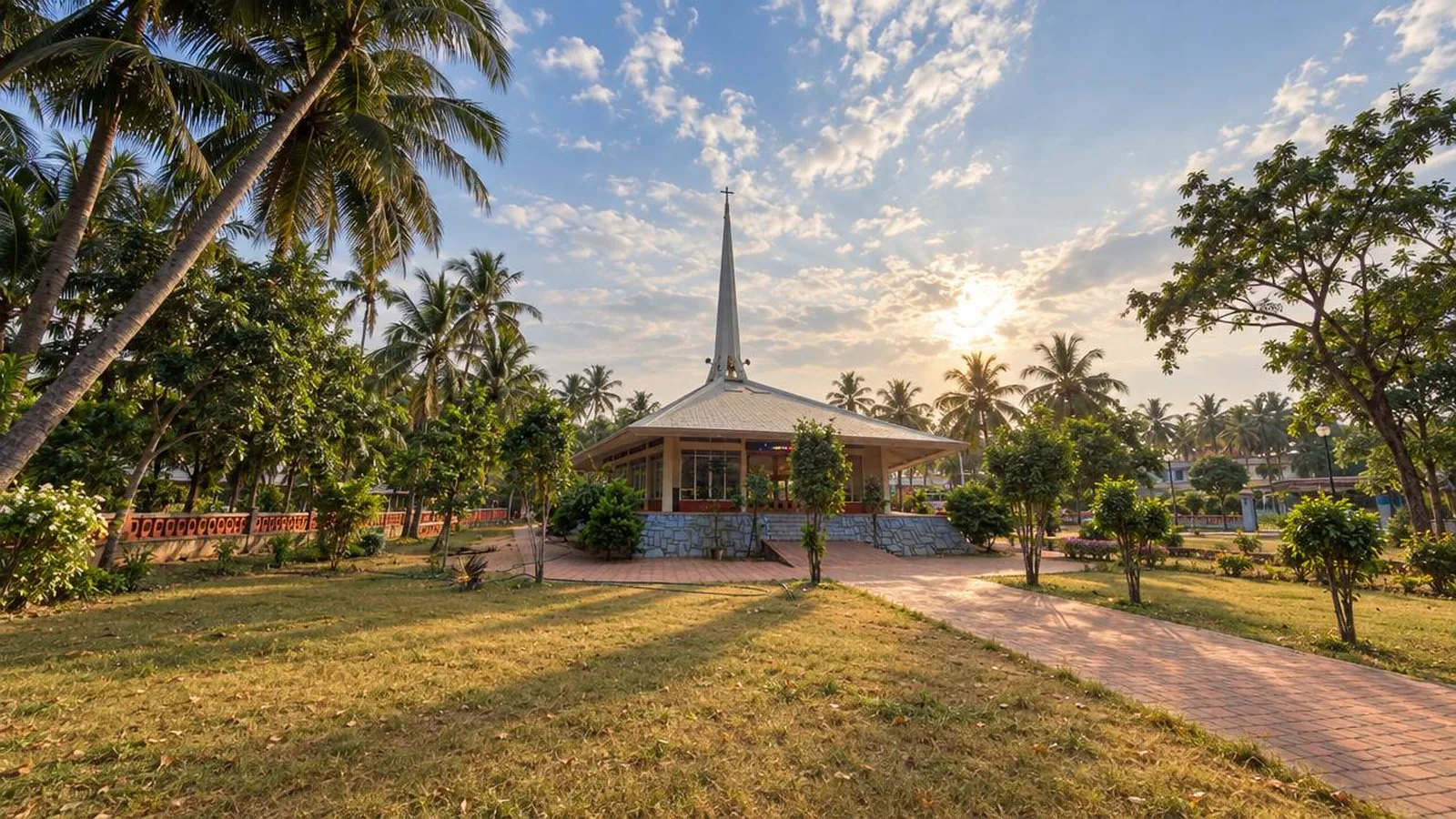 St. Andrews Church, Karumkulam, at golden hour